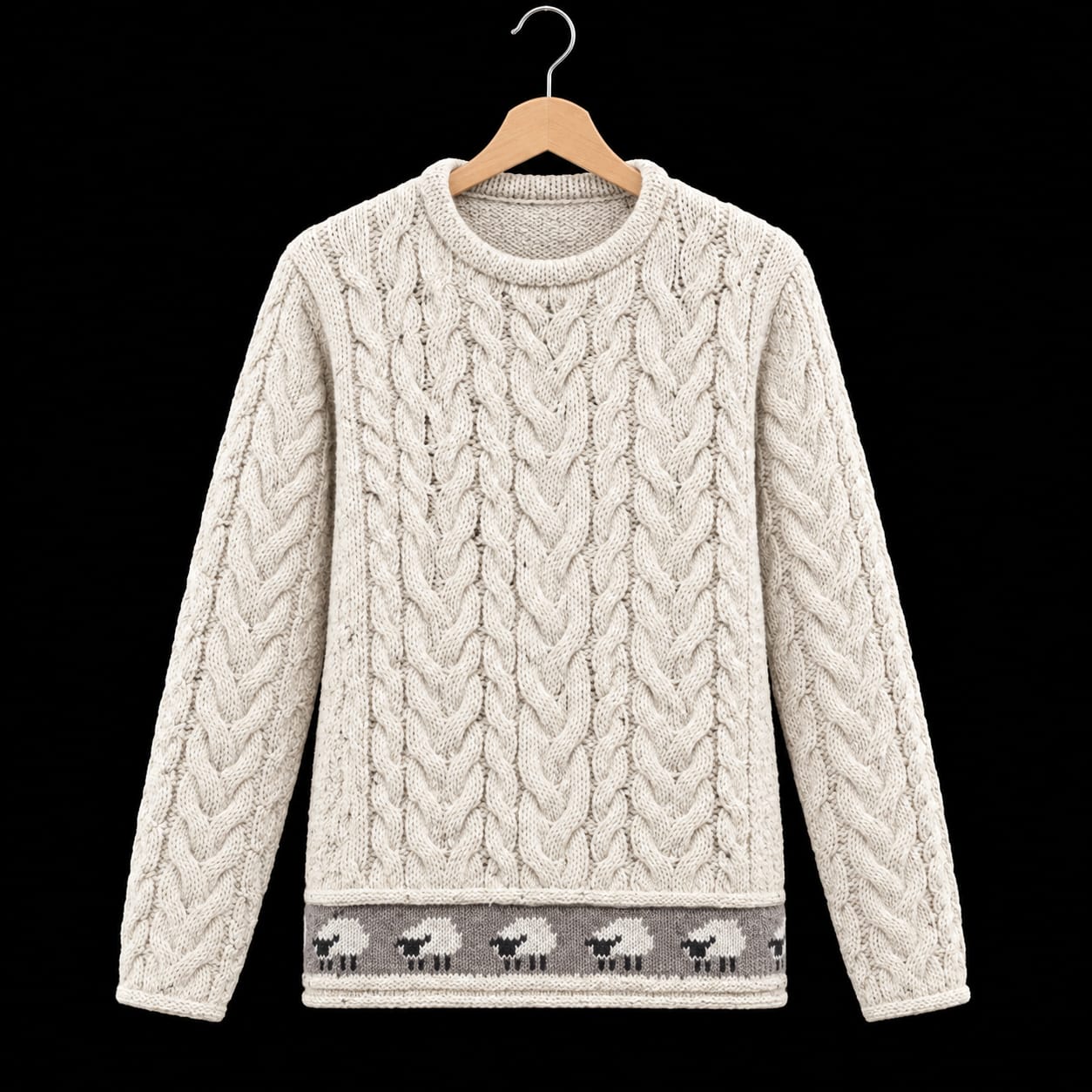 Womens Cable Pullover